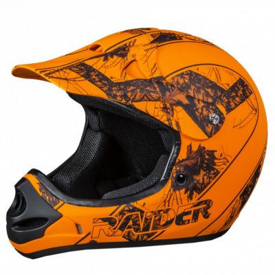 RAIDER AMBUSH Adult MX Off-Road Helmet - MOSSY OAK / Blaze Orange Camo #24-630-MOB