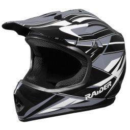  RAIDER GX3 Youth MX Off-Road Helmet Black / Silver