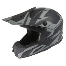 RAIDER Adult Off Road Z7 MX Off-Road Helmet - Black / Grey