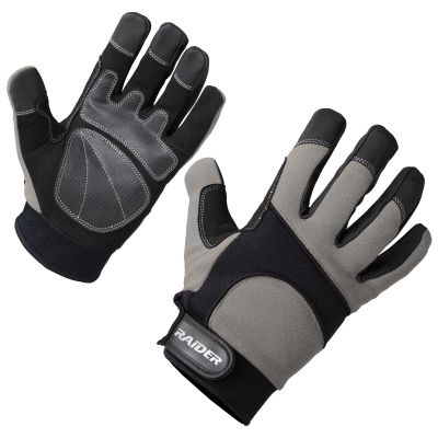 RAIDER Youth MX Off-Road Gloves Black / Silver #BCS-948Y