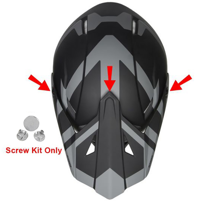 Replacement Silver Screw Kit for RAIDER Z7 Helmet Visor - #Z7-2PC